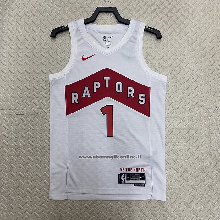Maglia Toronto Raptors Tracy McGrady #1 Association 2022-23 Bianco